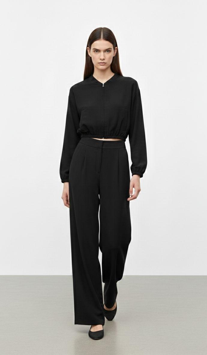 BOMBER FERMUARLI CEKET PANTALON 2'Lİ TAKIM
